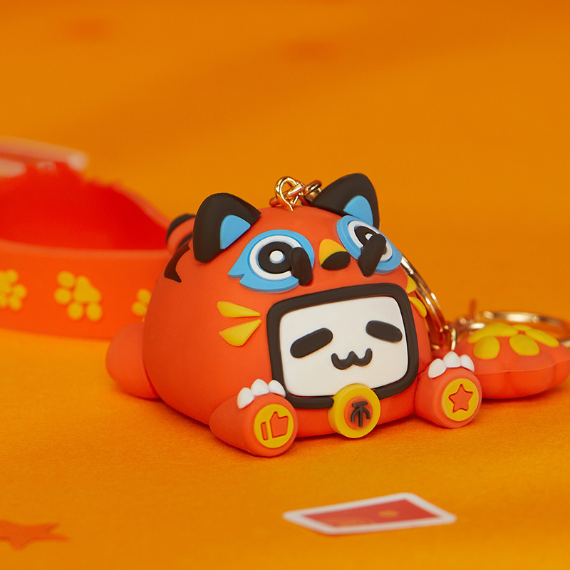 宅电舍哔哩哔哩小电视壬寅虎年系列硅胶钥匙扣新年挂件b站周边