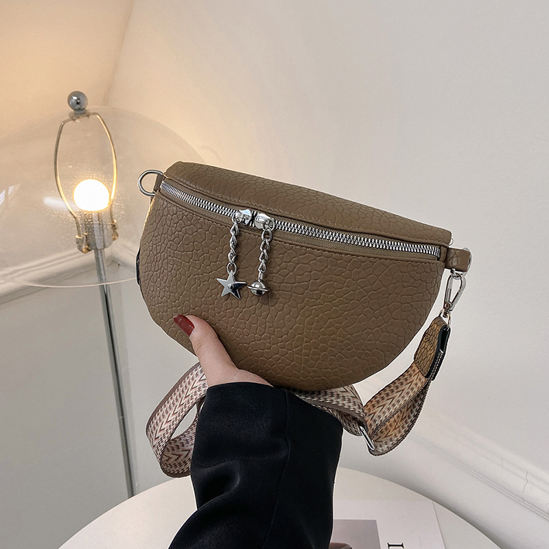 New 2023 Bags for Women Fashion Waist Bag Simple All-Matching Western Style Bubble Leather Shoulder Crossbody Large Capacity Chest Bag