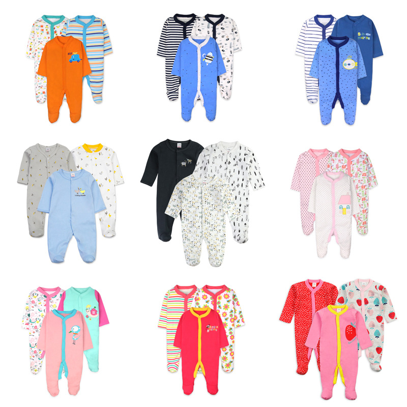 random color summer european and american infant jumpsuit boys girls baby rompers cross-border spot wholesale