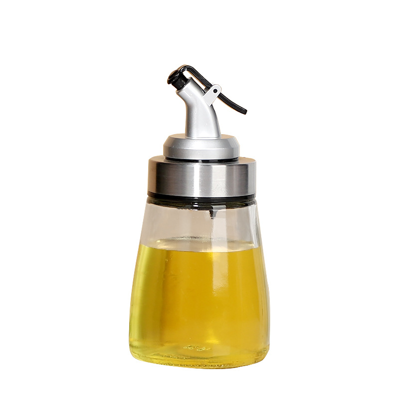 Small Oil Pot Glass Oil Bottled Oil Bottle Leakproof Oil Pot Vinegar Pot Kitchen Household Seasoning Bottle Soy Sauce Bottle Suit