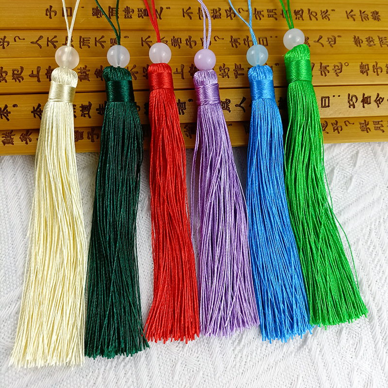 tassel with lanyard wear white pearl tassel fan tassel chinese style lantern palace style tassel decorative accessories factory