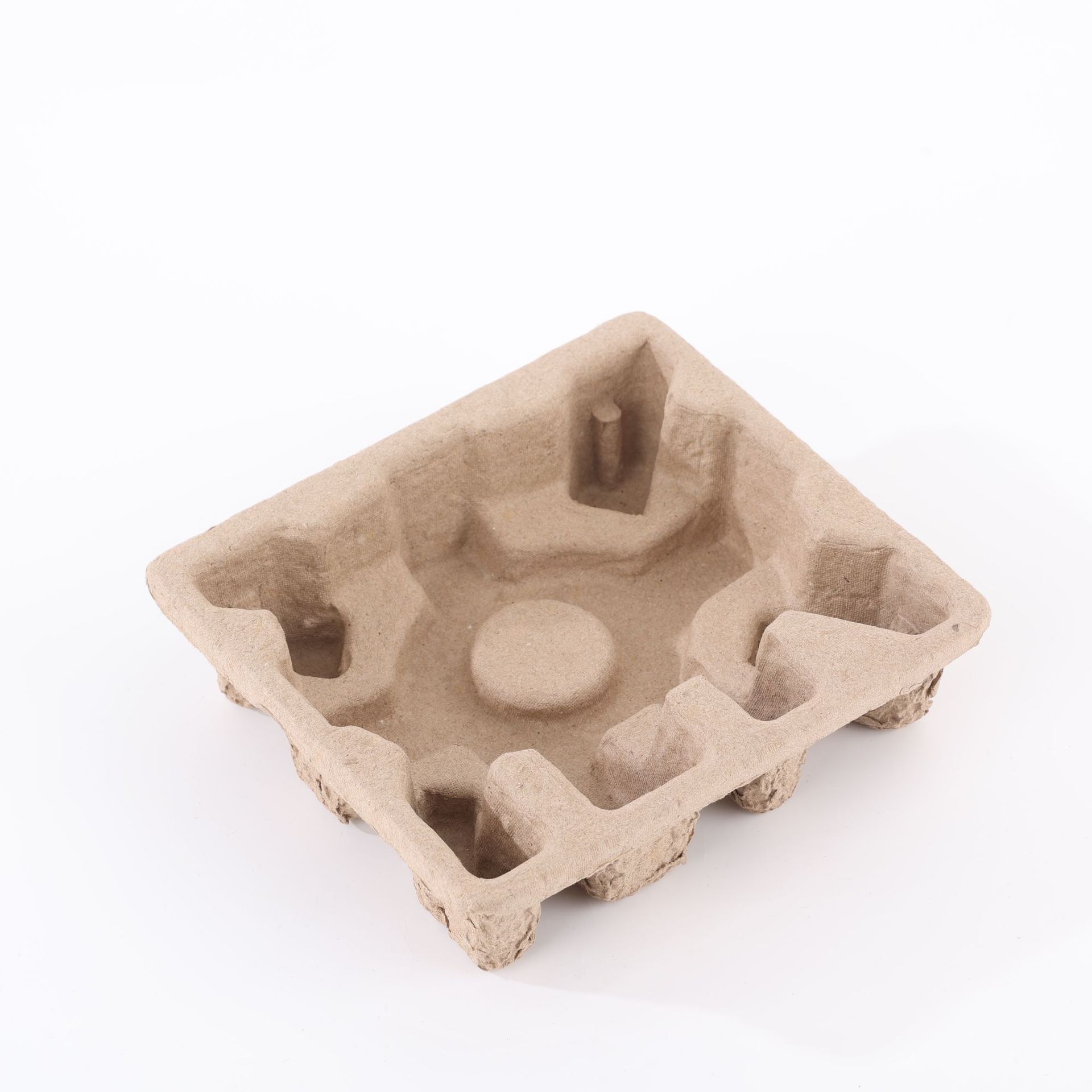 供应江西瓦楞纸托纸浆盒纸浆模塑可回收降解替代泡沫吸塑环保包装