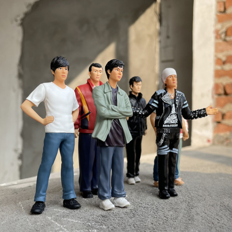1:18头文字d仿真手办人偶模型 搭配汽车模型场景配件摆件藤原拓海