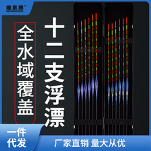 鱼漂全套光远户外12支浮漂套装鲫鱼鲤鱼组合套装鱼票盒带票醒目