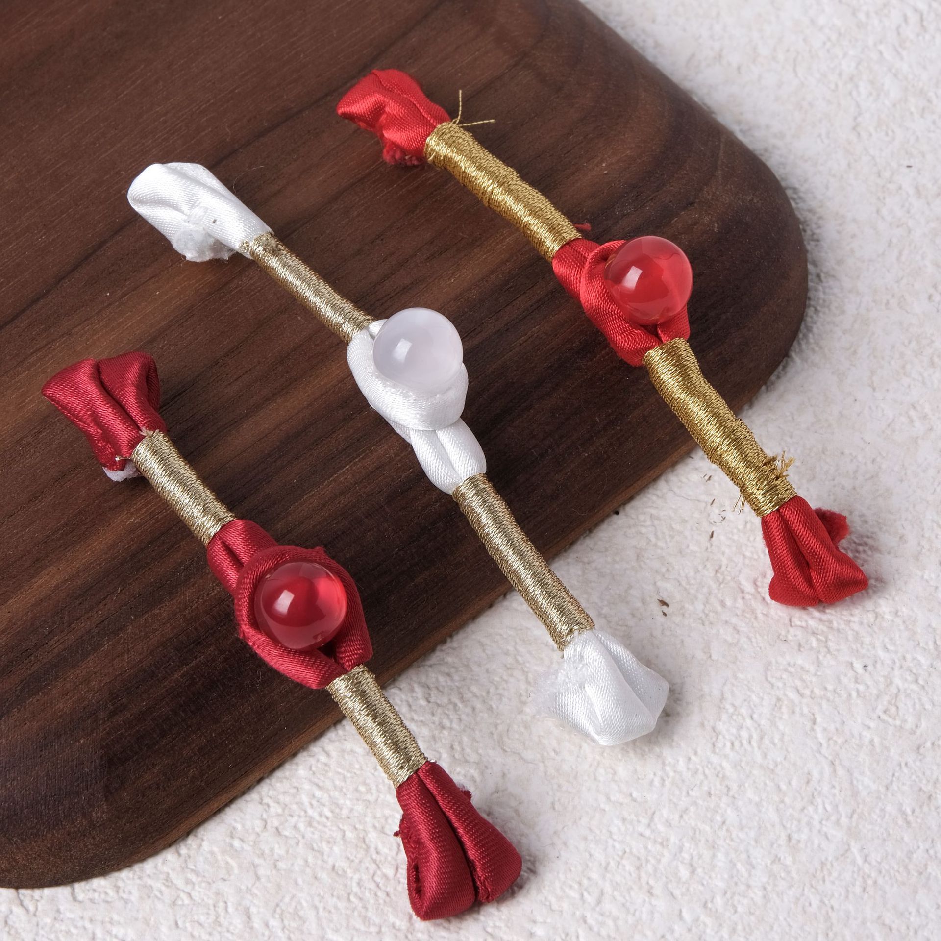 一字盘扣玉石一字金丝绕线盘扣唐装汉服中山装太极服一字盘扣扣子