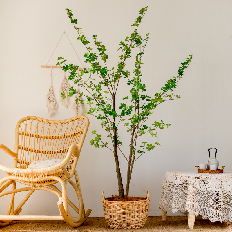 仙豆花艺日式仿真植物装饰日本吊钟树室内绿植盆景马醉木落地假树
