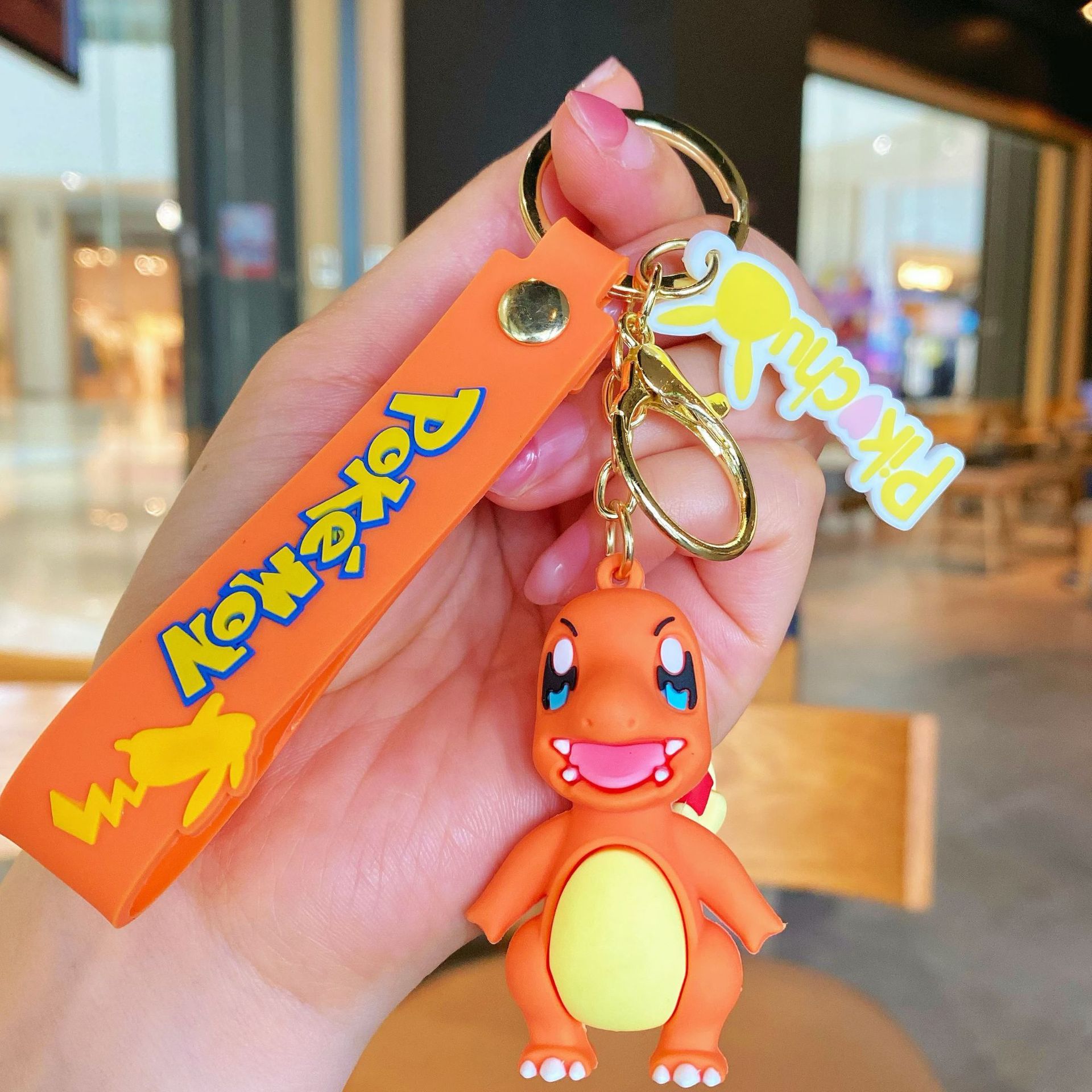 New Magic Baby Doll Keychain Cartoon Pikachu Gigny Turtle Bag Pendant Cute Car Key Chain