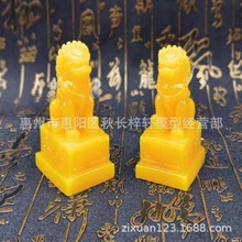 金色狮子摆件玉狮子一对办公室店铺摆设品饭店貔貅青龙现货批发
