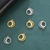 Foreign trade Exit fashion Fade Titanium cutting Hollow section Liuguang golden Sun flower Moon Stainless steel Pendant
