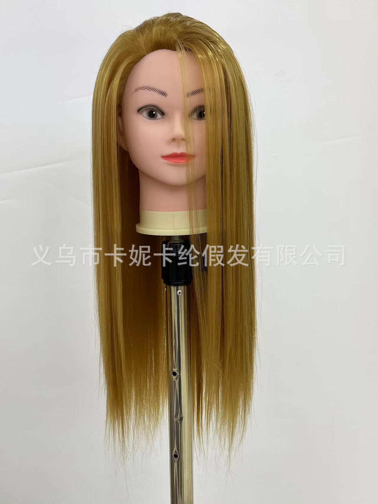 new head model teaching head hair cutting can be dyed and ironed curly golden wig mannequin head he lace frontal
