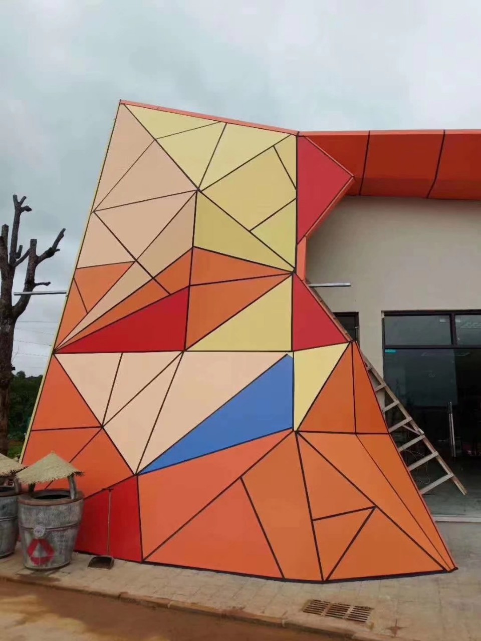 户外装饰铝单板 工程造型铝单板 凹凸三角形铝单板门头