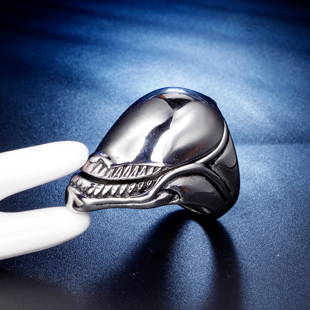 跨境新款欧美 时尚指环个性百搭首饰 鲨鱼戒指 可开合戒指