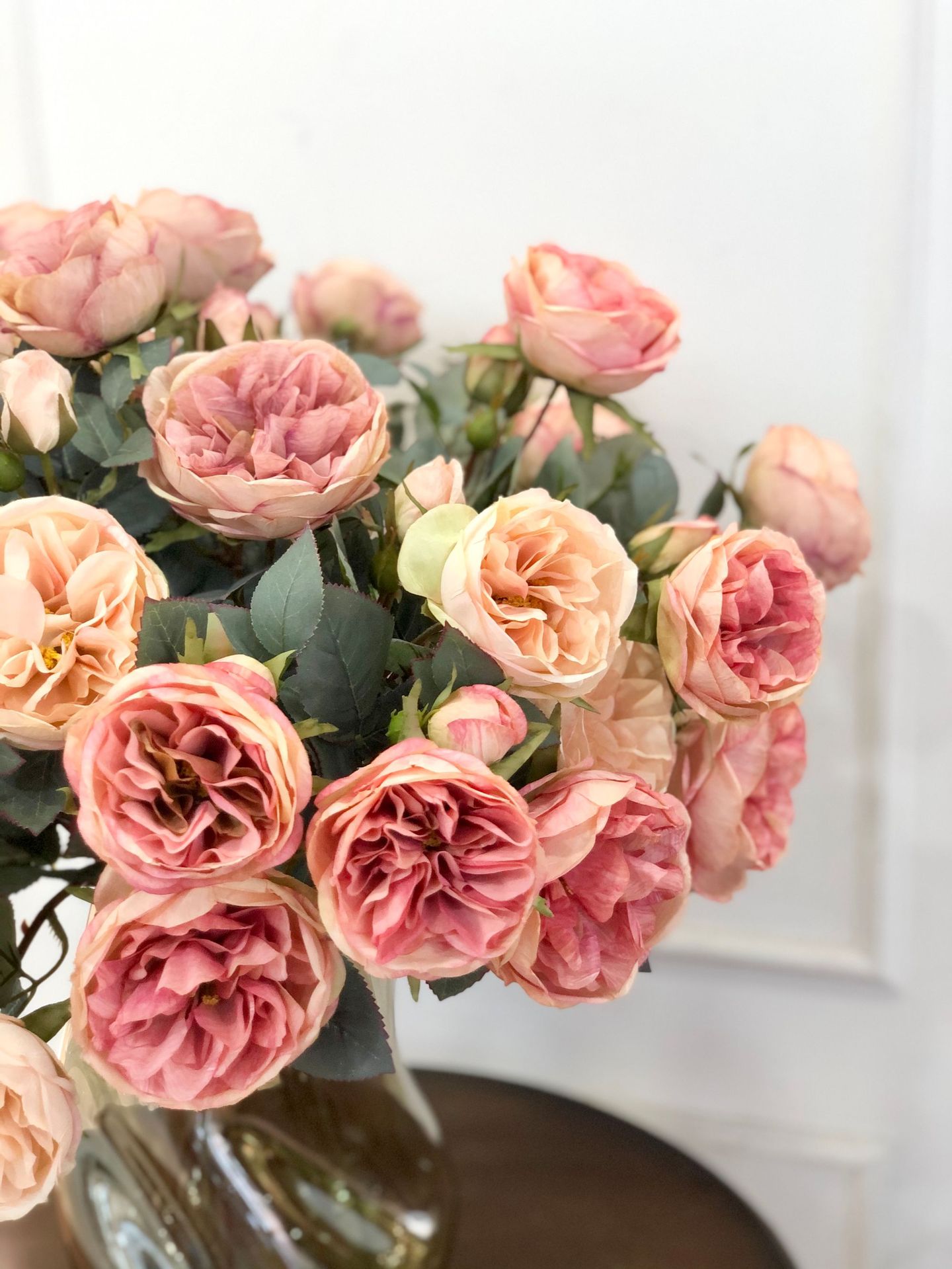 仿真蔷薇奥斯汀玫瑰芍药油画复古简欧月季花家居装饰花艺