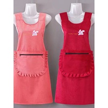 新款网红灯芯绒韩版洋气围裙家用厨房做饭透气防油防污公主裙围腰