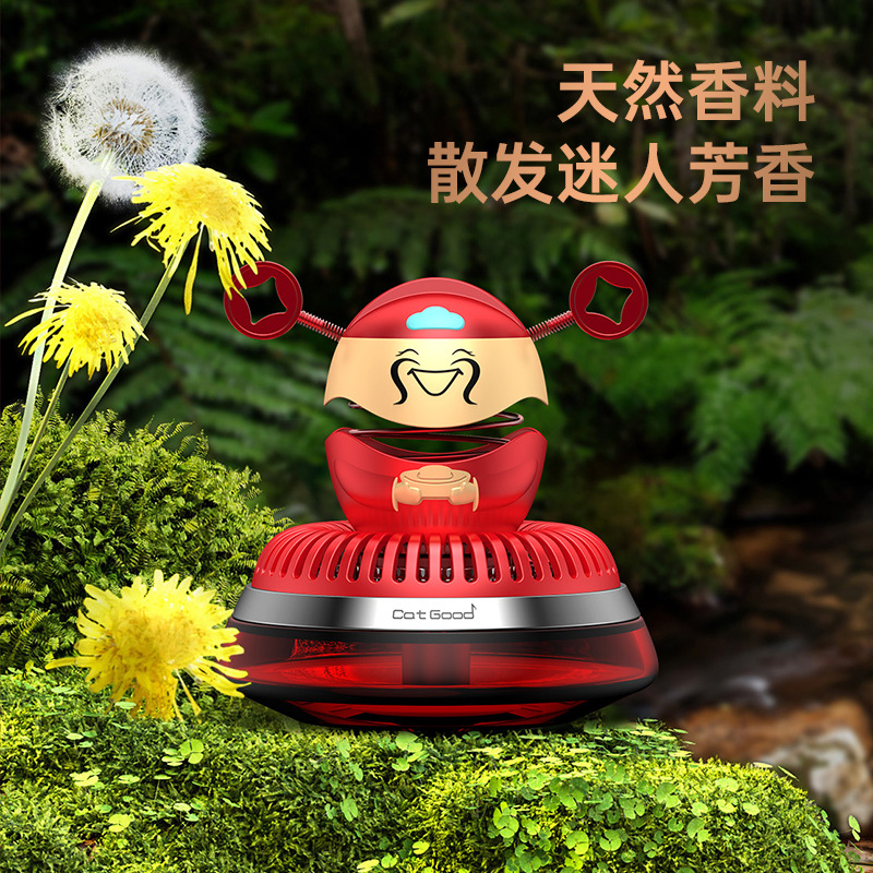 2023 Creative New Car Perfume Decoration Chinese Red God of Wealth Dashboard Deodorant Car Aromatherapy Decoration