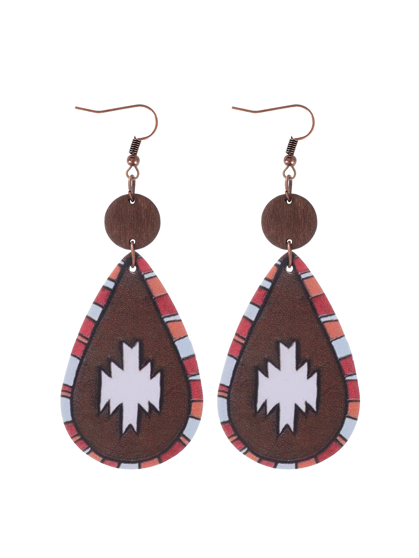 Cross-Border Irregular Graphic Cactus Pattern Leather Earrings Earring Pendant for Ladies Aliexpress Amazon