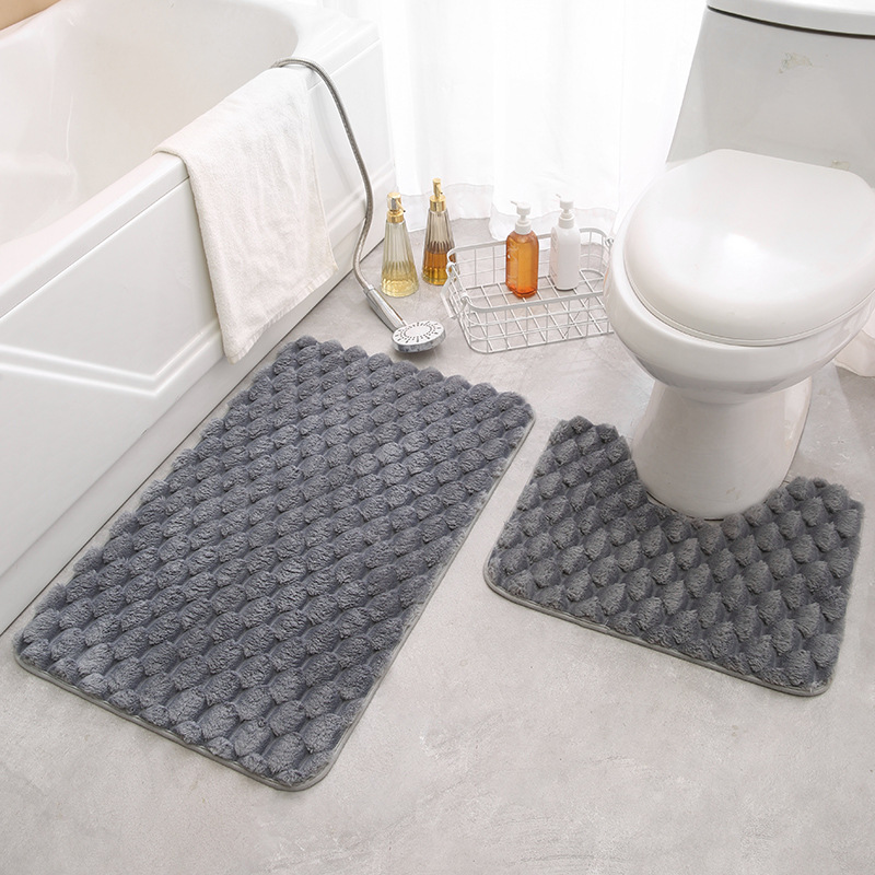 nordic toilet floor mat bathroom door absorbent carpet toilet non-slip floor mat door mat bathroom mat