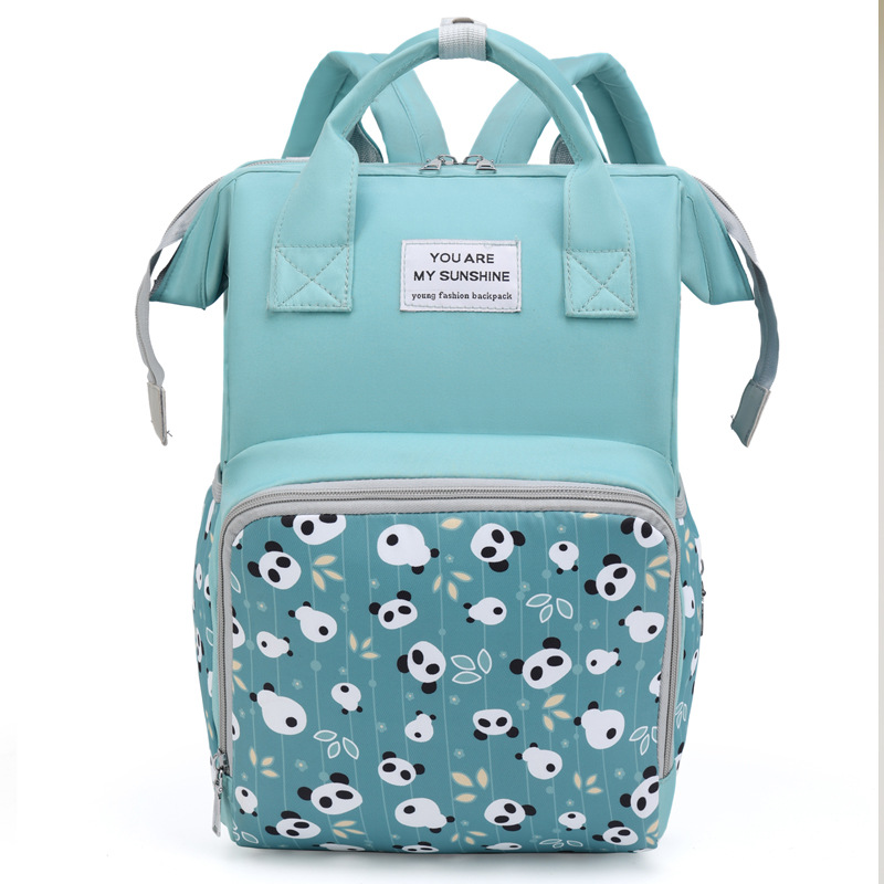 New Fashion Printed Mummy Bag Multi-Functional Dry Wet Separation Backpack Wholesale Large Capacity out Baby Diaper Bag