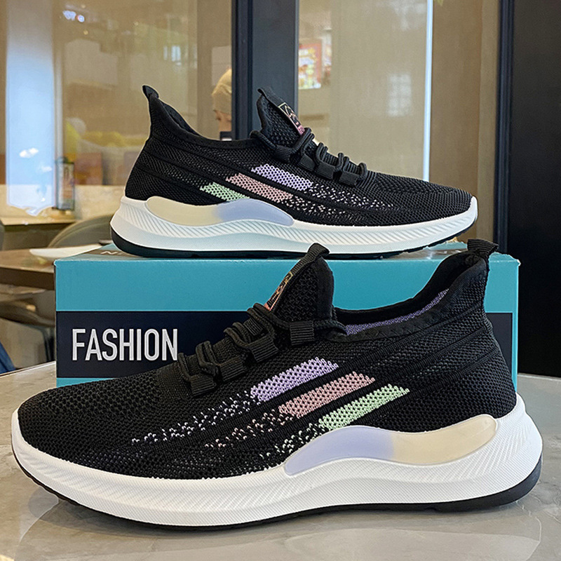 [Shoe Factory Wholesale] New Women's Casual Shoes Women's Shoes Sneaker Mesh Surface Shoes Flying Woven Shoes Breathable Shoes Cloth Shoes Fashion Shoes