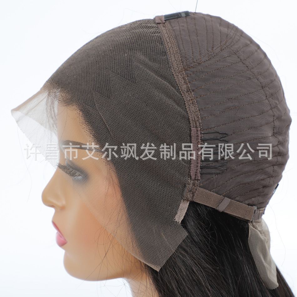 Xuchang Ale Wig 13*4 Front Lace Wig Straight Human Hair Wig Human Hair Cross Border