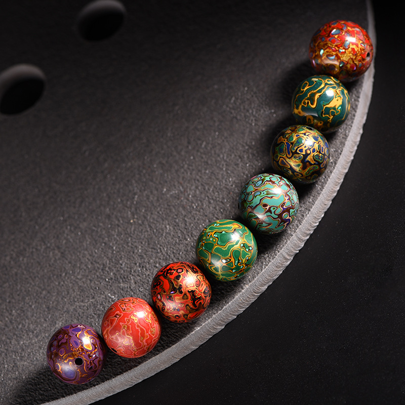 大漆珠单珠散珠福州大漆螺钿蛋壳风礼品佛珠饰品非遗手工艺