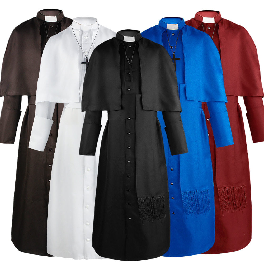 中世纪教父cos服神父万圣节牧师同款服饰cosplay角色扮演服装现货