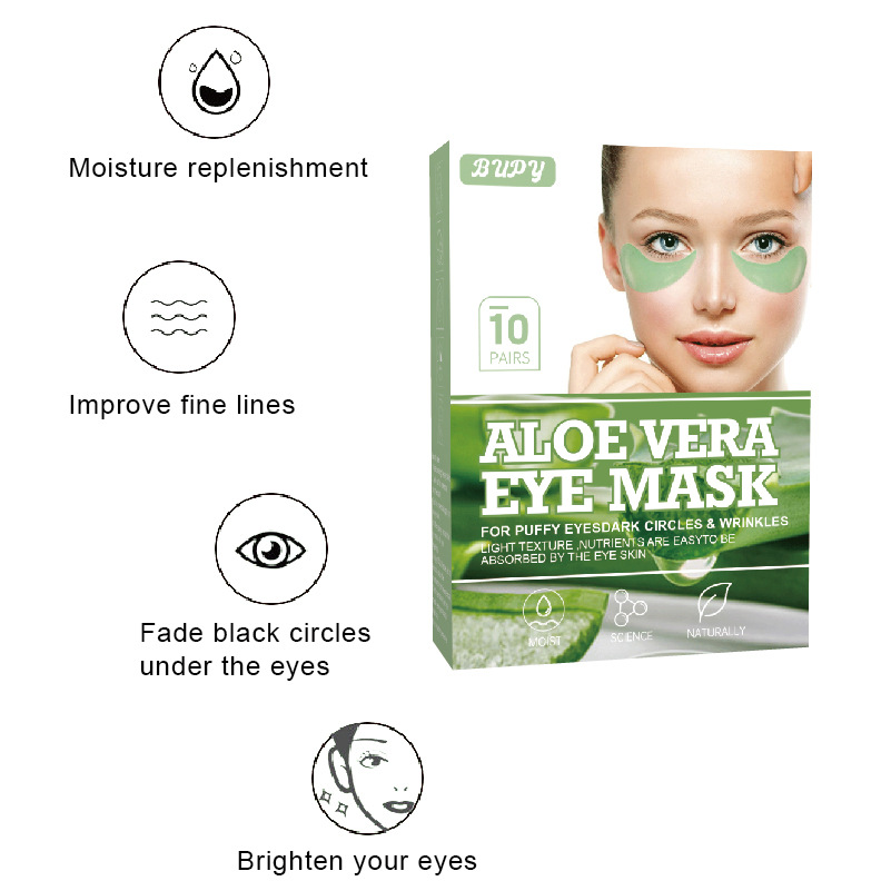 Aloe Eye Mask Export Eye Pad Hydrating Moisturizing Soothing Lines Firming Fade Eye Bags Dark Circles Eyes Mask Exclusive for Cross-Border