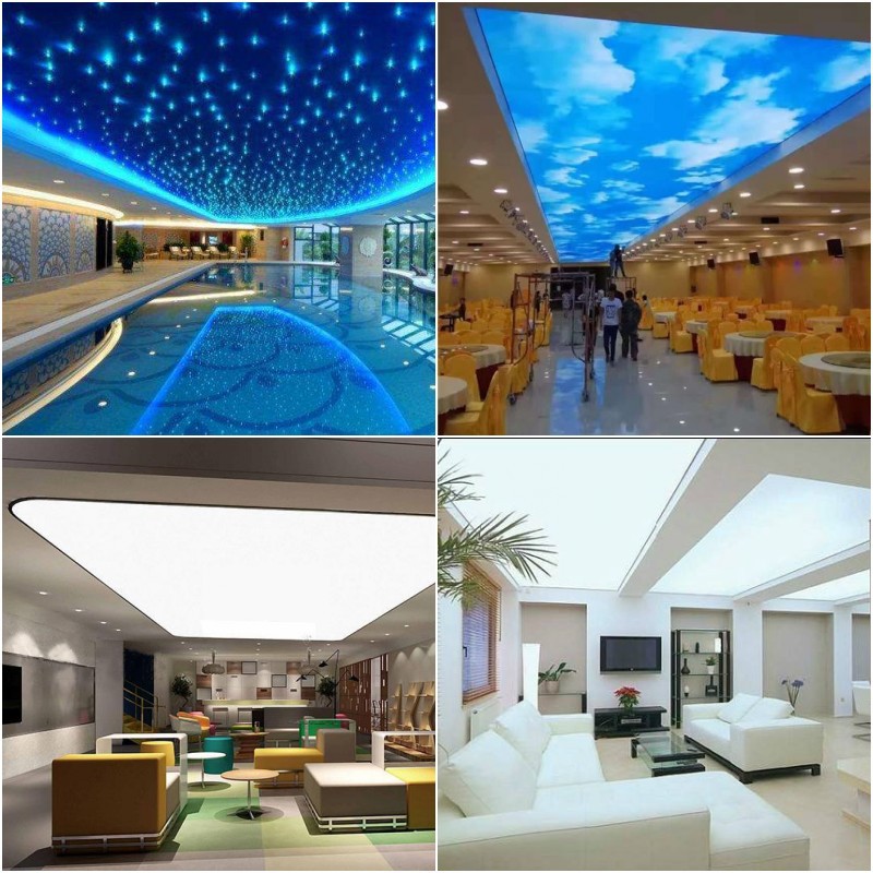 uv软膜天花吊顶白色透光膜发光膜星空蓝天白云led灯灯箱卡布灯膜