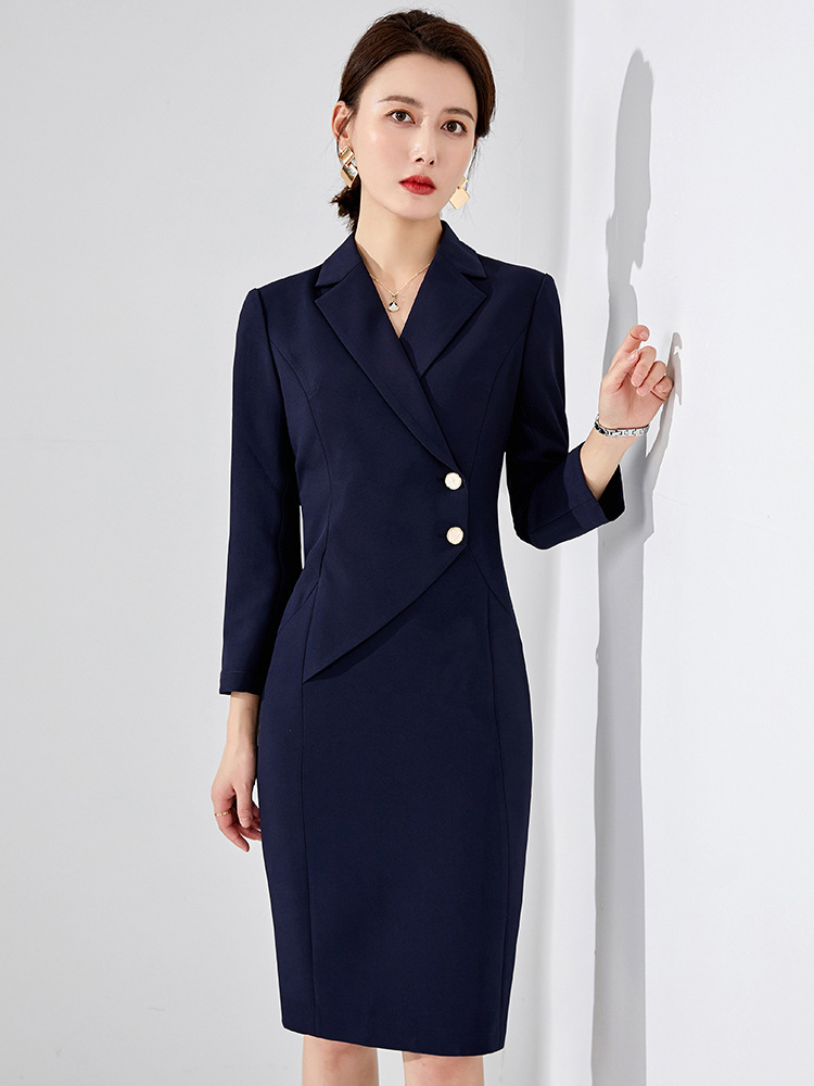 空乘艺考职业装连衣裙空姐制服医美工装连身裙美容院包臀裙工作服