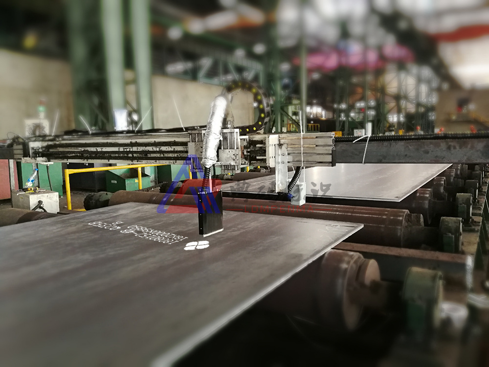 喷码机钢板喷印系统高温白墨喷码机