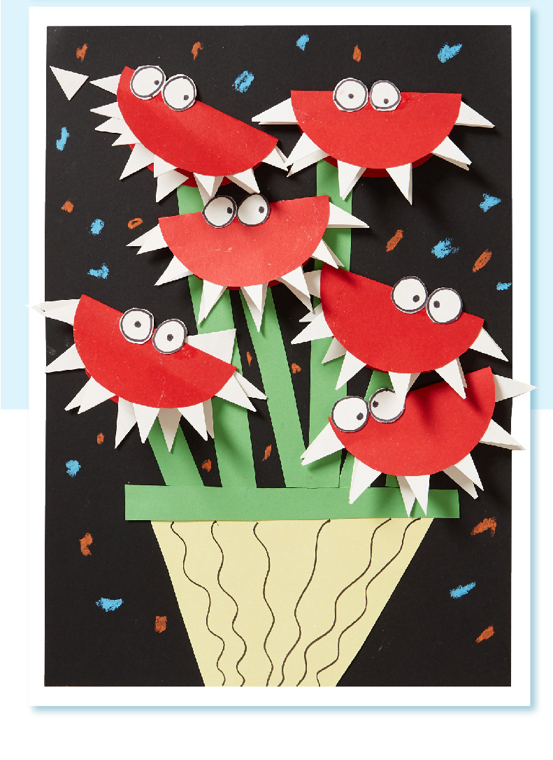 搞怪食人花儿童益智玩具手工diy制作材料包美术绘画幼儿园礼物