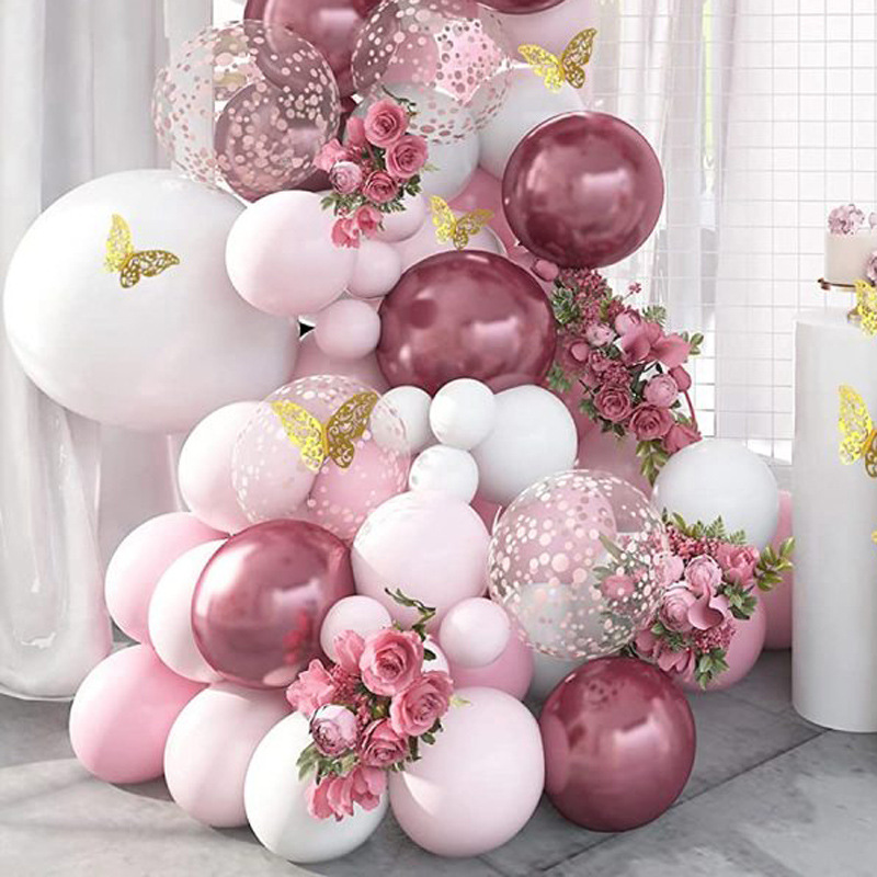 Cross-Border Balloon New Metal Red Balloon Chain Package Birthday Party Wedding Celebration Wedding Room Layout Opening Arch Balloon