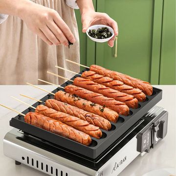 户外烤盘套装烤肠盘烤肠机夜市摆摊商用家用淀粉肠卡式炉烤串机器