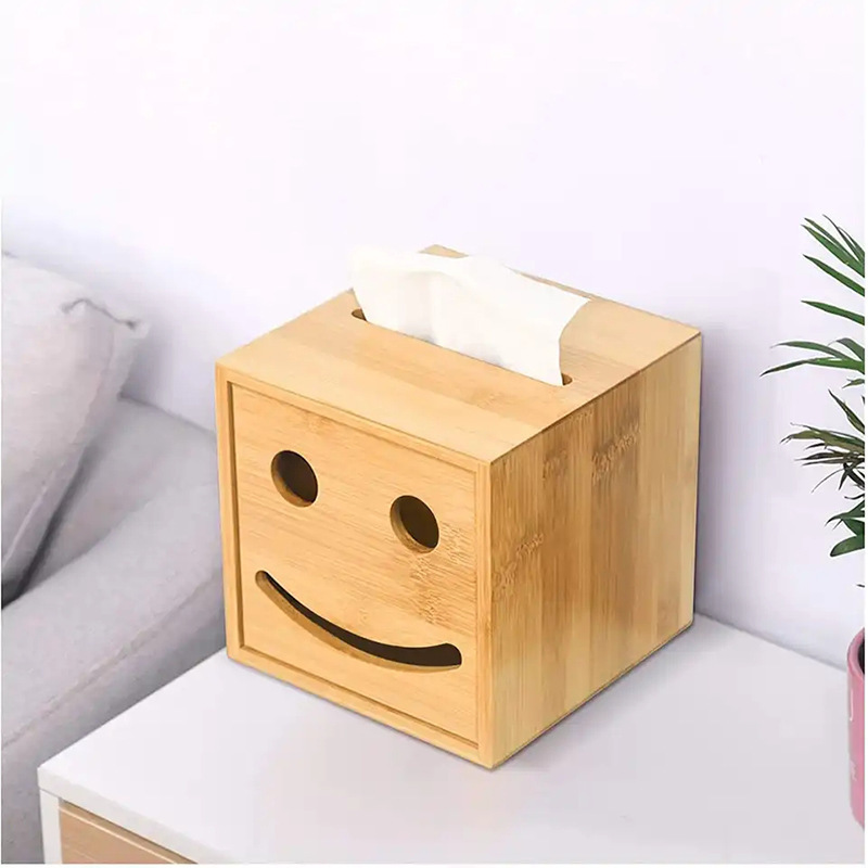 现代简约家用木制卫生间抽纸盒适用于 卧室厨房创意收纸巾纳盒