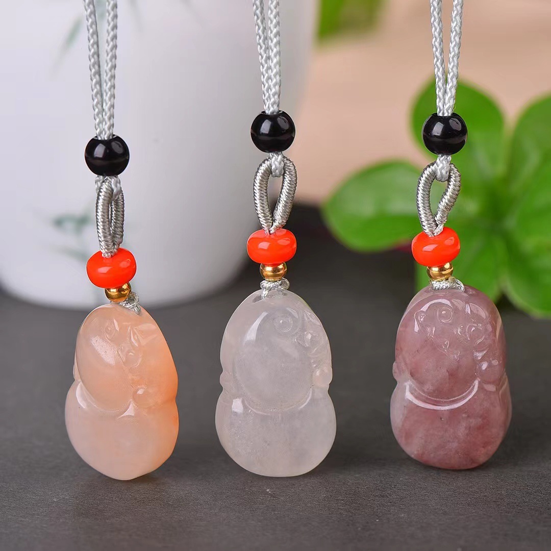 纯天然新疆金丝玉紫罗兰葫芦平安牌挂件男女款情侣玉吊坠-阿里巴巴