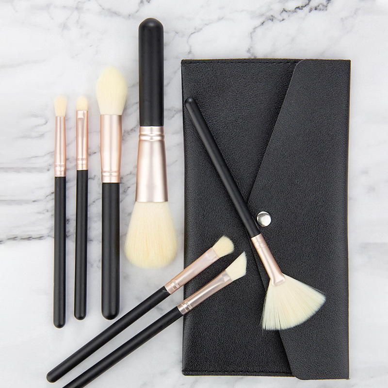 跨境 木柄袋装大号眼影刷化妆刷镰刀眼线刷眼影刷细节刷 美妆工具