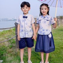 幼儿园表演服夏装班服国学汉服小学生六一儿童节演出服复古民国风