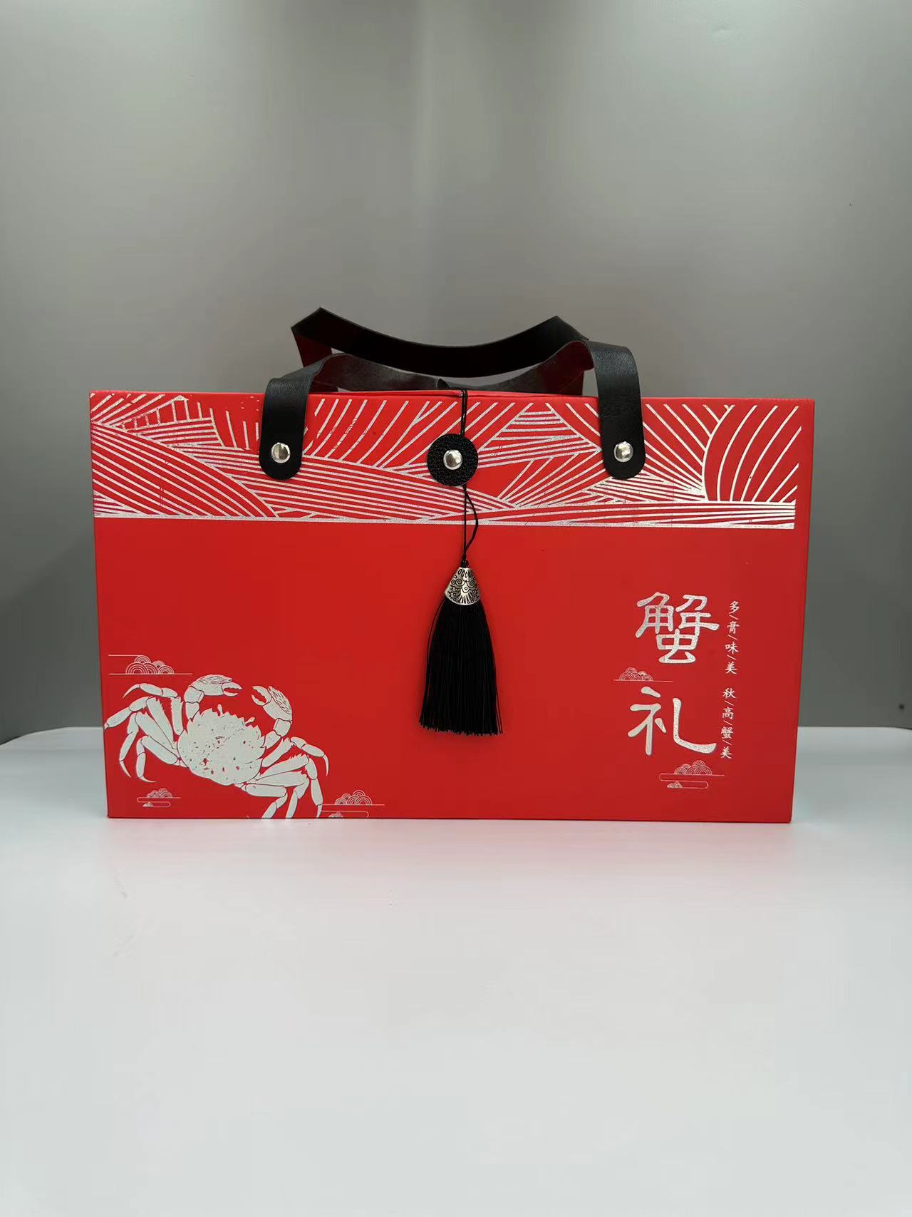 中秋螃蟹礼盒新款大闸蟹礼盒包装洪泽湖泡沫公蟹手提批发海鲜