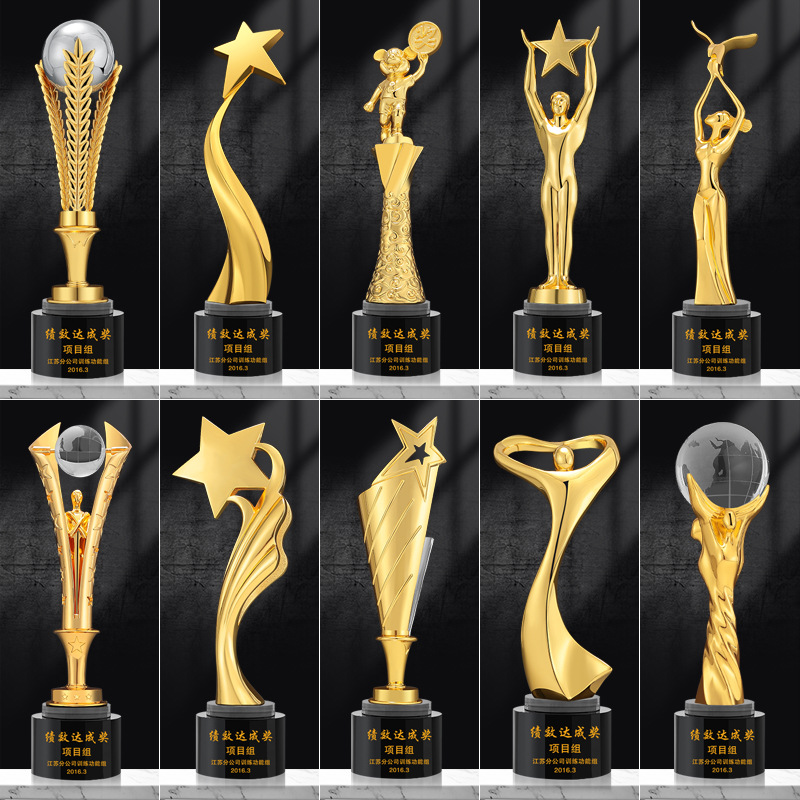 New Crystal Trophy Medal Lettering Wholesale Children Dance Competition Award Insurance Sales Anniversary Manufacturer