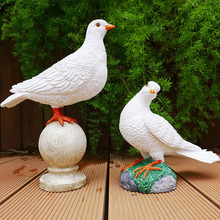 户外仿真鸽子模型树脂和平鸽庭院花园摆件装饰房顶屋顶白鸽工艺品