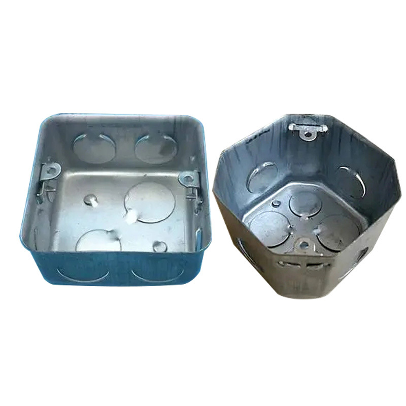 批发86型h50-100金属拉伸方线盒 镀锌铁接线底盒 暗装钢制接线盒