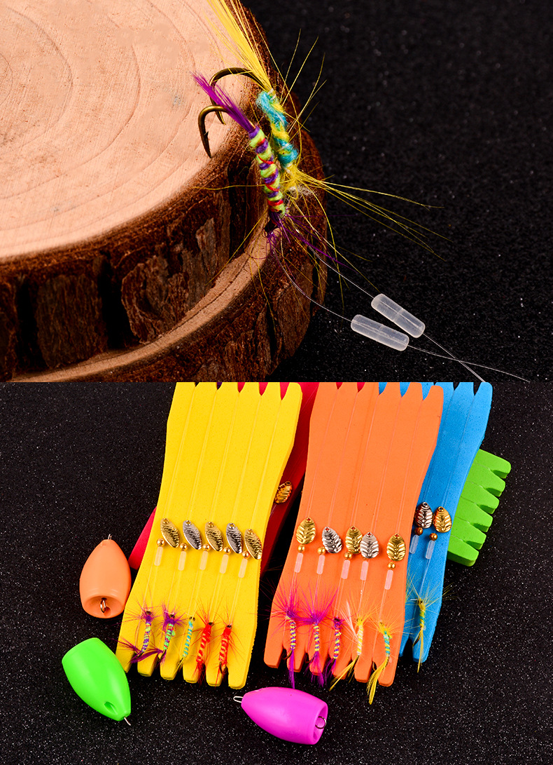 批发瓜子亮片飞蝇钩线组绑好成品钓组套装马口白条翘嘴仿生假鱼饵