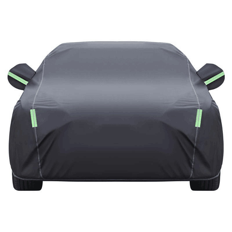 Spot Goods Car Cover Visor 190T Single Layer Silver-Coated Cloth Polyester Taffeta Dustproof and Sun Protection Car Cover Rainproof
