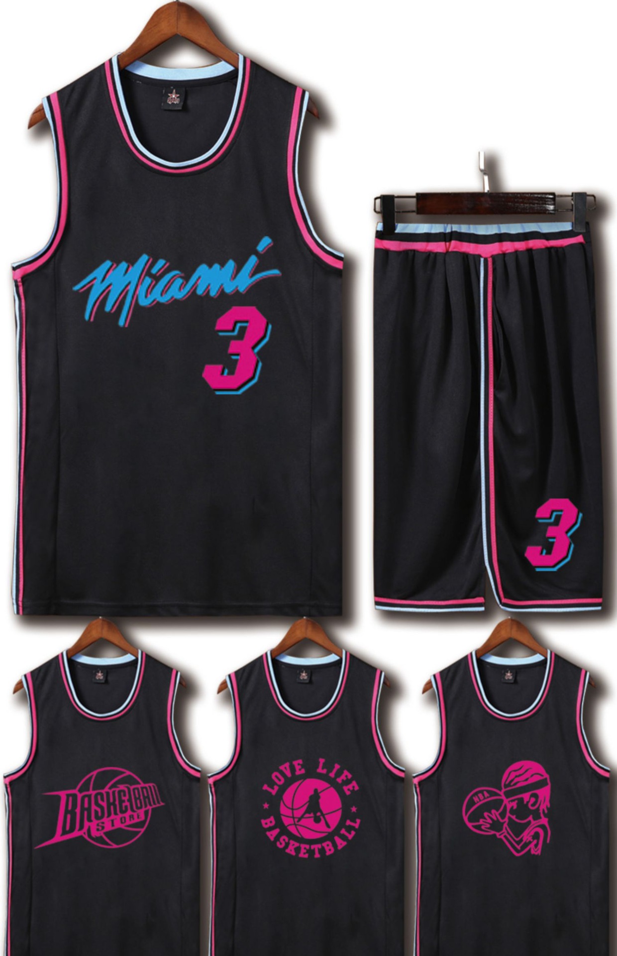 热火队篮球服套装韦德球衣22号巴特勒学生男女队服儿童训练服印制