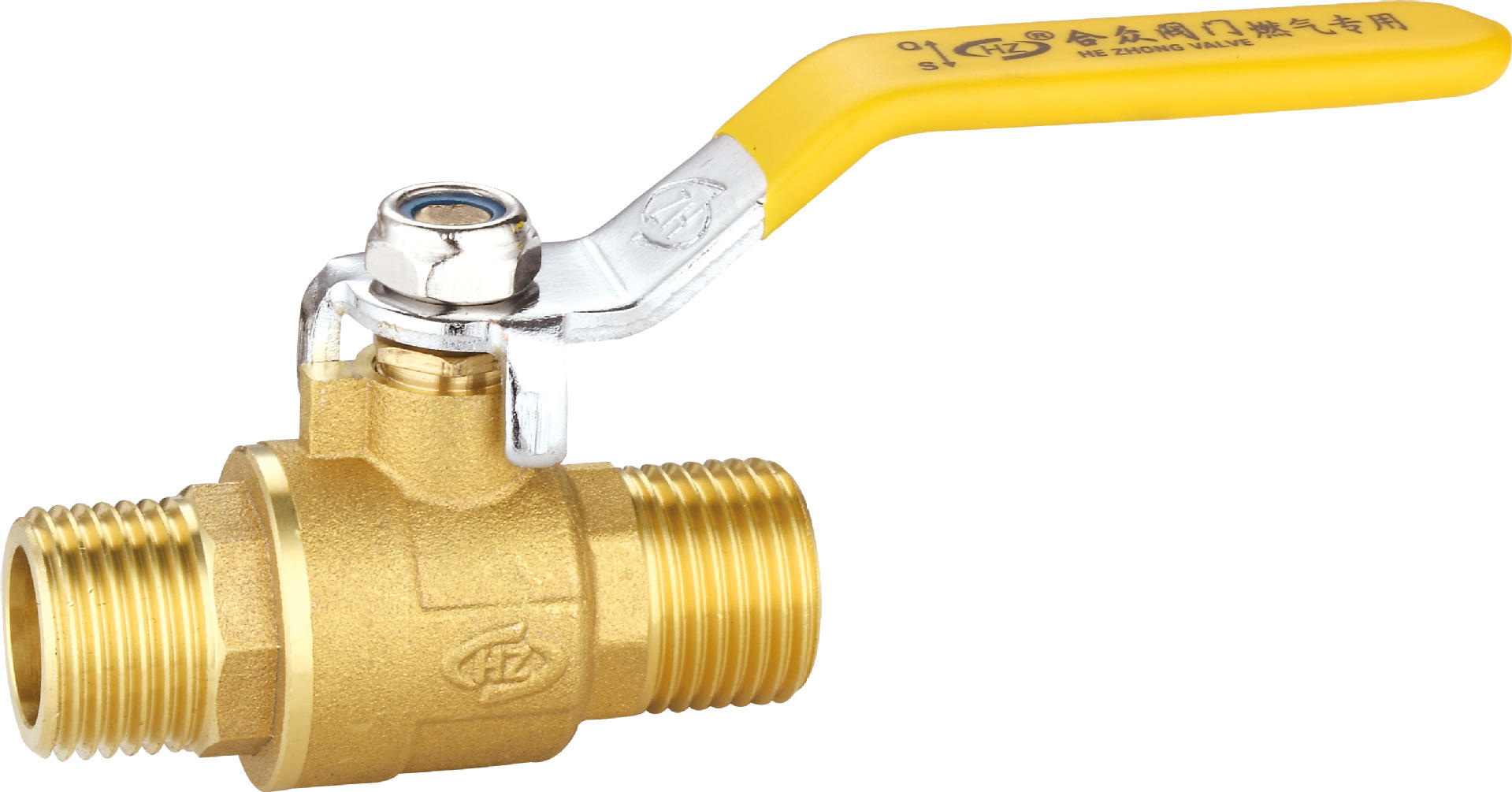 批发黄铜双外丝燃气球阀7345