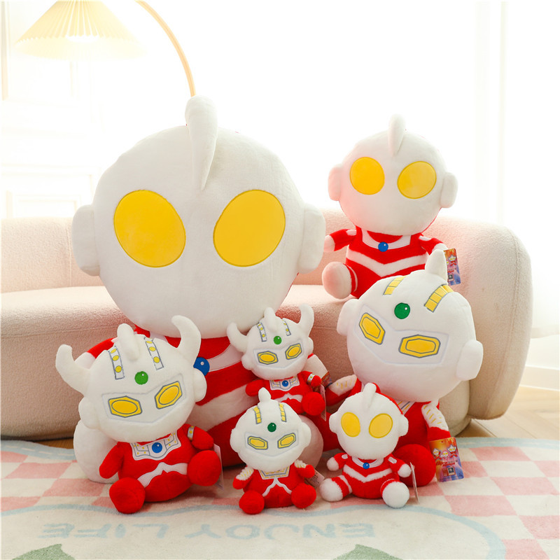 新款奥特曼玩偶公仔创意超人泰罗毛绒玩具赛文娃娃儿童礼物兑换