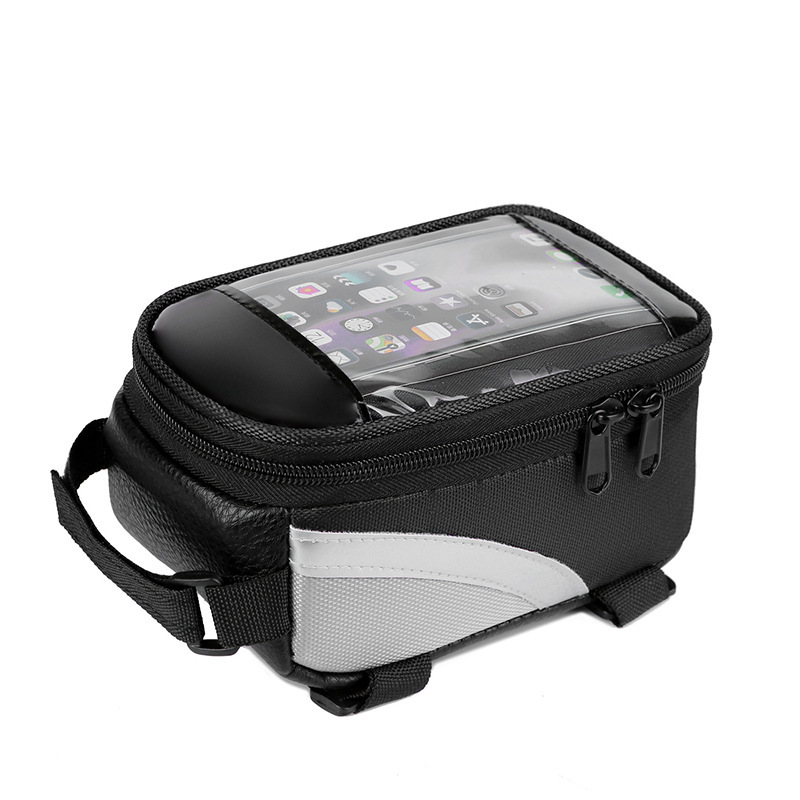 Mountain Bike Upper Tube Bag Mobile Phone Bag Touch Screen Mobile Phone Front Beam Bag Cycling Fixture Bicycle Bag Big