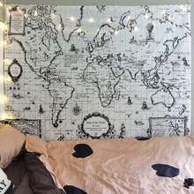 世界地图背景布ins挂布床头背景墙卧室墙布宿舍装饰墙壁房间挂毯