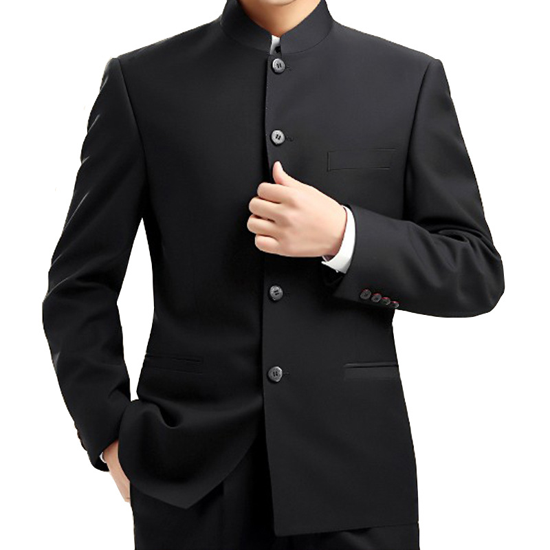 出租民国风中山装男士双层中厚立领套装中式西服大学生毕业照服装