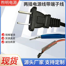 定制插头线纯铜电源线两插电源线带端子线插电源线小电器产品配套
